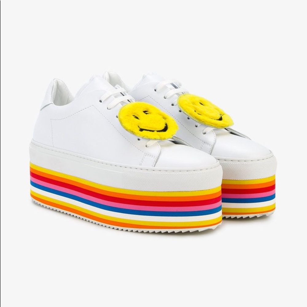 Joshua Sanders rainbow smile platform sneaker